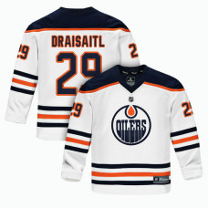 Youth Edmonton Oilers #29 Leon Draisaitl White 2018 New Season Team Road Jersey