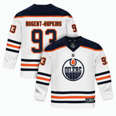 Youth Edmonton Oilers #93 Ryan Nugent-Hopkins White 2018 New Season Team Road Jersey