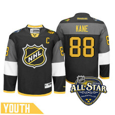 Youth Chicago Blackhawks Patrick Kane #88 Black 2016 All-Star Jersey