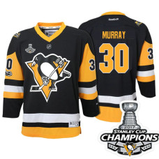 Youth Matt Murray Pittsburgh Penguins #30 Black 2017 Stanley Cup Champions Player Jersey