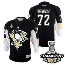 Youth Pittsburgh Penguins #72 Patric Hornqvist Black Stanley Cup Champions Home Throwback Jersey