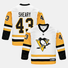 Youth Pittsburgh Penguins #43 Conor Sheary White 2018 New Season Team Road Jersey