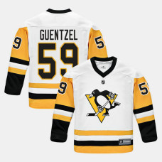 Youth Pittsburgh Penguins #59 Jake Guentzel White 2018 New Season Team Road Jersey