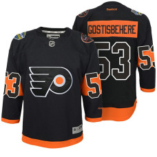 Youth Philadelphia Flyers #53 Shayne Gostisbehere Black 2017 Stadium Series Premier Jersey