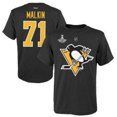 Youth Pittsburgh Penguins Evgeni Malkin #71 Black 2016 Stanley Cup Champions T-Shirt