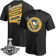 Youth 2017 Stanley Cup Champions Pittsburgh Penguins Black Forward T-shirt