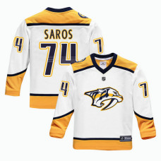 Youth Nashville Predators #74 Juuse Saros White 2018 New Season Team Road Jersey