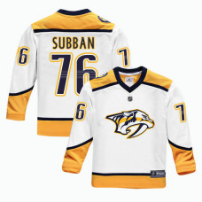 Youth Nashville Predators #76 P.K. Subban White 2018 New Season Team Road Jersey