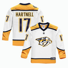 Youth Nashville Predators #17 Scott Hartnell White 2018 New Season Team Road Jersey