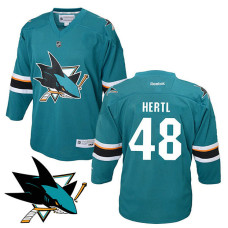 Youth San Jose Sharks Tomas Hertl #48 Teal Home Jersey