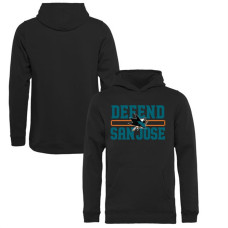 Youth San Jose Sharks Black Defend City Hometown Pullover Hoodie