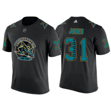 Youth San Jose Sharks Black Martin Jones #31 Los Tiburones' Night T-shirt