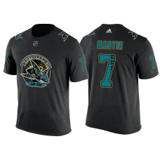 Youth San Jose Sharks Black Paul Martin #7 Los Tiburones' Night T-shirt