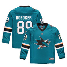 Youth San Jose Sharks #89 Mikkel Boedker Teal 2018 New Season Home Jersey