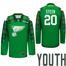 Youth St. Louis Blues #20 Alexander Steen Green St. Patrick Day Premier Jersey