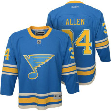 Youth St. Louis Blues #34 Jake Allen Blue Premier Jersey