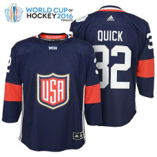 Youth Ice Hockey Jonathan Quick #32 Navy 2016 World Cup Premier Player Jersey