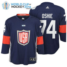 Youth Ice Hockey T.J. Oshie #74 Navy 2016 World Cup Replica Jersey