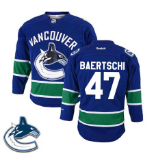 Youth Vancouver Canucks Sven Baertschi #47 Royal Blue Home Jersey