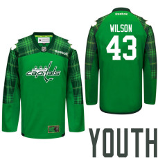 Youth Washington Capitals #43 Tom Wilson Green St. Patrick Day Premier Jersey