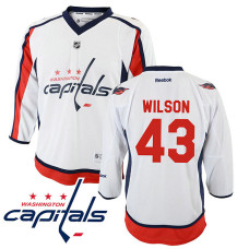 Youth Washington Capitals Tom Wilson #43 White Away Jersey