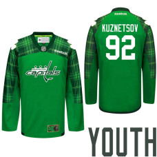 Youth Washington Capitals #92 Evgeny Kuznetsov Green St. Patrick Day Premier Jersey