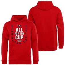 Youth Red 2018 Stanley Cup Bound Behind The Net Pullover Hoodie Washington Capitals