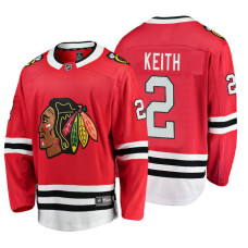 Youth Chicago Blackhawks #2 Duncan Keith Red Home Breakaway Player Jersey