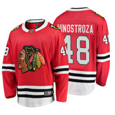 Youth Chicago Blackhawks #48 Vinnie Hinostroza Red Home Breakaway Player Jersey