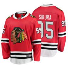 Youth Chicago Blackhawks #95 Dylan Sikura Red Home Breakaway Player Jersey