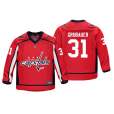 Youth Washington Capitals Philipp Grubauer #31 Red Replica Player Home Jersey