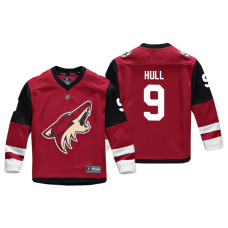 Youth Arizona Coyotes Bobby Hull #9 Red Replica Player Home Jersey