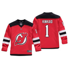 Youth New Jersey Devils Keith Kinkaid #1 Red Replica Player Home Jersey