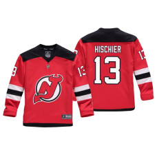 Youth New Jersey Devils Nico Hischier #13 Red Replica Player Home Jersey