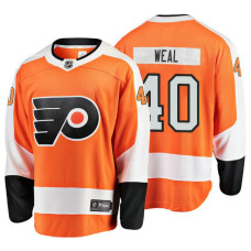 Youth Philadelphia Flyers #40 Jordan Weal Orange Home Breakaway Player Jersey