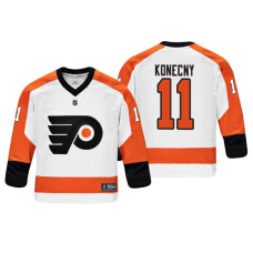 Youth Philadelphia Flyers Travis Konecny #11 Black Replica Player Fanatics Branded Jersey