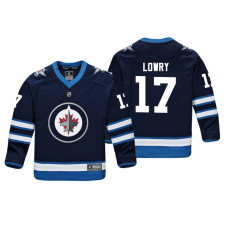 Youth Winnipeg Jets Adam Lowry #17 Navy Replica Player Home Jersey