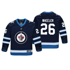 Youth Winnipeg Jets Blake Wheeler #26 Navy Replica Player Home Jersey