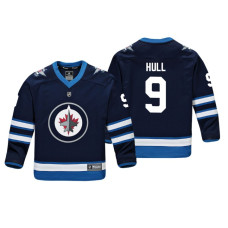 Youth Winnipeg Jets Bobby Hull #9 Navy Replica Player Home Jersey