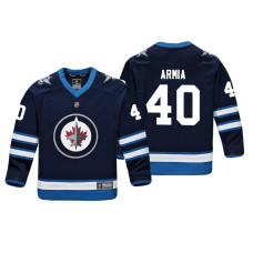 Youth Winnipeg Jets Joel Armia #40 Navy Replica Player Home Jersey