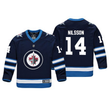 Youth Winnipeg Jets Ulf Nilsson #14 Navy Replica Player Home Jersey