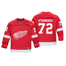 Youth Detroit Red Wings Andreas Athanasiou #72 Red Replica Player Home Jersey