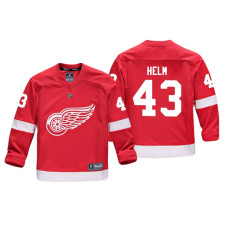 Youth Detroit Red Wings Darren Helm #43 Red Replica Player Home Jersey