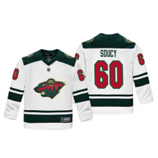 Youth Minnesota Wild Carson Soucy #60 White Replica Player Fanatics Branded Jersey