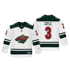 Youth Minnesota Wild Charlie Coyle #3 White Replica Player Fanatics Branded Jersey