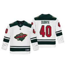 Youth Minnesota Wild Devan Dubnyk #40 White Replica Player Fanatics Branded Jersey