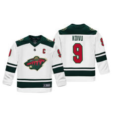 Youth Minnesota Wild Mikko Koivu #9 White Replica Player Fanatics Branded Jersey