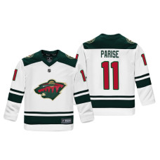 Youth Minnesota Wild Zach Parise #11 White Replica Player Fanatics Branded Jersey