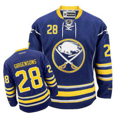 Buffalo Sabres Zemgus Girgensons #28 Navy Blue Home Jersey